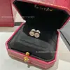 Brincos de Argola Tripla Click-Clack para Unhas Femininas Agulha de Prata 925 Banhada a Ouro Rosa 18K Brincos CNC Fu Lu Shou Elegantes de Alta Qualidade Cabeça de Touro