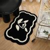 Alfombra de baño de lana larga, ecológica, sin olor, absorbente, antideslizante, para puerta, dormitorio