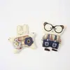 Acessórios de boneca de tecido xadrez estilo Chanel coelho boneca de tecido coelho acessórios de boneca gato de desenho animado coelho suspensórios urso de pelúcia brinquedo roupas feito à mão diy