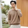 Suéter de cachemira, cachemira pura de cabra, nuevo estilo otoño/invierno, suéter de punto de cuello redondo moderno, casual, color liso, suéter de punto cálido