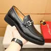 1:1 Etiqueta y Caja Originales Zapatos de Vestir de Cuero Genuino, Piel de Vaca de Primera Capa, Tacón Bajo, Suela de Goma, Punta Redonda, Mocasines sin Cordones