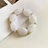 Pulsera Acrílica Ovalada Irregular Europea y Americana Elegante Moderna Versátil Pulsera Lujo Accesible Joyería de Alta Gama