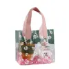 Bolsa de Tote de PVC Pequeña Margarita Bolsa para Dulces de Boda Bolsa de Regalo Cuadrada Bolsa de Embalaje Bolsa de Plástico de Mano