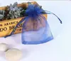 Bolsa de organza com cordão multicolorida, bolsa de malha transparente com cordão, para joias, doces de casamento, embalagem de presente, bolsa de armazenamento para sachês