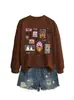 Amazon eBay sitio independiente de moda Halloween nuevo para mujer boo calabaza fantasma telaraña otoño e invierno sudadera
