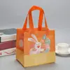 Transfronterizo en stock Easter recubierto bolsas no tejidas ecológicas bolsas de compras coloridas bolsos de mano fabricantes al por mayor