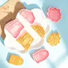 Serie Cena a la Luz de las Velas Molde 3D para Galletas, Molde de Repujado para Fondant de Galletas, Vela, Copa de Vino y Plato de Cena, Horneado Creativo