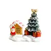 Árbol de Navidad Resina Muñeco de Nieve Anciano Adornos Decoración de Escritorio para el Hogar Adornos Navideños Adornos de Atmósfera Creativa