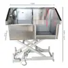 Piscina para Baño de Mascotas, Piscina de Acero Inoxidable para Lavar Perros, Tienda de Piscinas para Baño de Perros, Bañera para Perros Pequeños y Grandes, Elevador Eléctrico para Baño