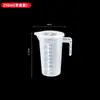 Taza medidora con escala, Cubo medidor de plástico PP, Doble escala blanca, Gran capacidad para tiendas de té de leche, Cilindro medidor para repostería, Taza medidora pequeña