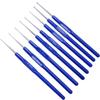 Herramientas para tejer suéteres mango azul ganchillo grosor traje DIY imitación Cola ganchillo 8 piezas un juego de 10 piezas un juego de bolsas