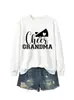 Sudadera deportiva casual cómoda versátil para mujer cheer grandma Amazon eBay tienda independiente capa base
