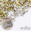 En stock al por mayor 1440 diamantes checos súper brillantes, color AB, tamaño para decoración de uñas, accesorios de diamantes para uñas, diamante blanco plano