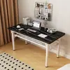Mesa Plegable para Computadora de Escritorio, Escritorio con Bordes Envueltos, Escritorio para Escribir en Casa, Mesa de Estudio, Casa de Alquiler, Mesa de Comedor Simple, Tocador