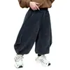 Pantalones Farol de Invierno para Niño Forrados de Vellón de Chenilla 2025 Nuevo Estilo Coreano Pantalones Casuales Elegantes para Niños Pantalones de Bebé a la Moda