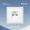Panel de Enchufe e Interruptor Estilo Europeo Estándar de Exportación, Instalación Empotrada, Control Simple, Control Doble, Enchufe de Dos Agujeros Estilo Ruso, Estilo Francés, Estilo Alemán