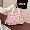 Bolsa de lona con lazo grande, dulce y elegante, transfronteriza, para ir al trabajo, a clases y como regalo