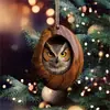 Decoraciones Navideñas de Mapache Castaño Transfronterizas Adornos para Árbol de Navidad Adornos Pequeños Acrílicos Impresos Planos 2D