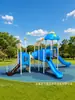 Resbaladilla combinada exterior para niños, equipo de juegos grande, juego de atracciones de resbaladilla de plástico para jardines de infancia, áreas residenciales y parques