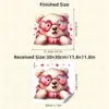 Día de San Valentín Dibujos Animados Gafas de Amor Oso Lindo Pegatinas de Pared Autoadhesivas Pegatinas Decorativas de Pared para Habitación BR3237C