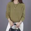 Suéter de Lana para Mujer Cuello Redondo Tejido 2026 Suéter de Cachemira Holgado Pulóver Forro Polar Otoño Invierno Tejidos Mujer Otoño Invierno
