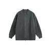 Suéter de malha casual versátil com zíper, estilo retro minimalista streetwear Rumeng para homens, outono, caimento solto.