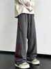 Pantalones de raya de moda para hombre, pantalones cargo de paracaidista rectos holgados de otoño, pantalones casuales de estilo americano modernos para adolescentes