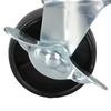 Rueda giratoria de PP ligera transfronteriza con vástago roscado con freno 2 pulgadas rueda con freno lateral con tornillo rueda giratoria universal muebles rueda universal