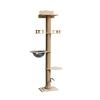 Poste trepador para gatos de pie con ventosas transfronterizo, Árbol para gatos tipo cápsula espacial, Rascador para gatos, Plataforma de escalada para gatos de madera maciza, Muebles para gatos