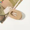 Qiyue Pinza para el Cabello Mate Tamaño Pequeño Pinza de Pico de Pato Plana Ovalada en Forma de Corazón Pinza de Tiburón Pasador Accesorio para el Cabello Adorno para el Cabello de Mujer Venta al por Mayor