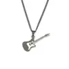 Collar de Guitarra Hip Hop para Hombre Colgante de Acero Inoxidable para Violín Joyería con Personalidad Rock Colgantes de Abalorios de Moda para Mujer