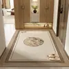 Felpudo de entrada estilo chino retro de lujo ligero, alfombrilla clásica para recibidor resistente a la suciedad antideslizante, alfombra de estilo chino para entrada resistente a la suciedad