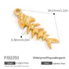 Accesorios DIY de acero inoxidable transfronterizos colgante de hueso de pescado para paraguas de gota colgante individual titanio acero oro 18K joyería que no se decolora