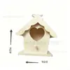 Casa de pájaros de madera para mascotas, juego de manualidades DIY, decoración de jardinería, manualidades de graffiti hechas a mano, producto nuevo transfronterizo