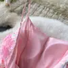 Vestido de alta gama para socialité para cena de mujeres vestido con cinturón de flor de rosa tridimensional de alta resistencia mujeres