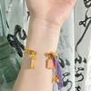 Pulsera antigua hecha a mano de Hada Zixia Jiyan para mujer sólida abierta ajustable retro nacional moda regalo