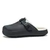 Zapatos de Algodón para Hombre 2025 Nuevos Pantuflas Acolchadas de Suela Gruesa, Cálidas, Antideslizantes, de Punta Cerrada, Pantuflas de Moda Tendencia