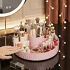 Caja Giratoria de Almacenamiento para Cosméticos de Escritorio para Uso en Casa, Porta Lápiz Labial, Sombras de Ojos, Brochas de Maquillaje, Organizador Compartimentado