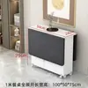 Mesa de Comedor Plegable para el Hogar Apartamento Pequeño Rectangular Extraíble con Ruedas Ultra-Delgada Multifuncional para Comedor Dormitorio