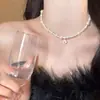 Colar de Pérolas Cubo de Açúcar Estilo Francês para Mulheres, Luxo Leve, Elegante, Corrente de Clavícula de Alta Qualidade, Requintado, Moderno, Acessório de Corrente de Pescoço Versátil