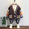 Suéter Cardigan de Otoño para Niños con Bolsillos Grandes, Tejido Elegante Versátil para Niños Pequeños, Chaqueta de Otoño para Bebés