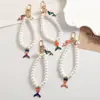 Cordón para Teléfono Móvil Estilo Coreano Sirena Cordón Corto para Muñeca Cadena de Cuentas Hecha a Mano Moda Ins Pequeño Aroma para Mujeres