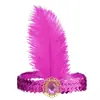 Faixa de cabelo com pena estilo Gatsby dos anos 1920, adorno de cabeça único, Baile de Máscaras, Halloween, Festa de Carnaval