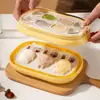 Molde de Silicona de Grado Alimenticio con Diseño de Caricatura de Helado con Tapa para Uso en Casa, Helado Casero para Niños, Molde para Paleta de Queso