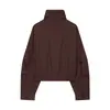 Chaqueta Casual Elegante de Moda 2026 Estilo Europeo y Americano Transfronterizo para Mujer con Cuello Alto y Cordón Holgado 1336927