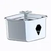 Bebedouro para animais de estimação aço inoxidável 304 janela de perspectiva quadrada dispensador de água para gatos automático água corrente inteligente suprimentos
