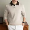 Suéter tejido de punto grueso de 540g con cuello, suéter grueso de moda, versátil, cálido y cómodo, adecuado tanto para usar solo como en capas, disponible para venta al por mayor