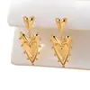 Pendientes Dobles de Amor de Venta Caliente Transfronteriza, Nicho, Simples y de Moda, Adecuados para que las Mujeres los Usen en Citas Diarias