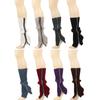 Meias de Lã com Zíper Sexy Coberturas de Bota Felpudas Femininas JK Longas para Pés Aquecedores de Pés de Tricô Quentes Outono e Inverno Tendência