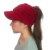 Sombrero de otoño e invierno europeo y americano 2018 modelos populares de Amazon ebay sin etiqueta CC gorra con visera sombrero de punto para coleta
